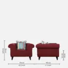 Rolled Arms 1 Seater Sofas