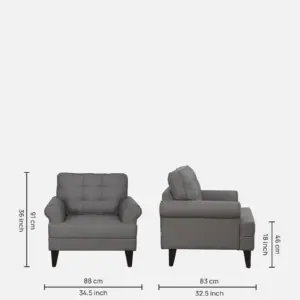Rolled Arms 1 Seater Sofas