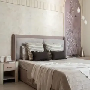 Bed and Headboard
