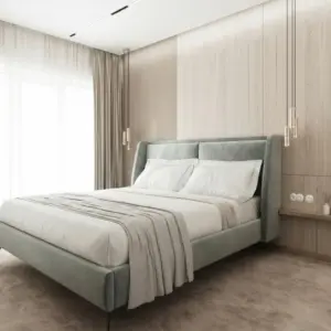 Bed and Headboard