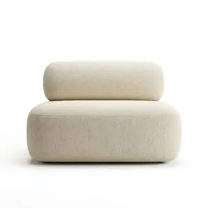 Artisan Cotton Scandinavian 2 Seater Sofa with Neutral Color Tone for Warm Aesthetics