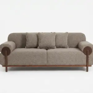 Cocoa Brown Vintage Leatherette 2 Seater Sofa with Distressed Antique Finish Appeal