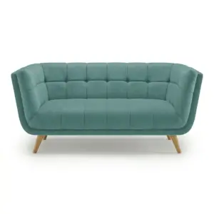 Studio Apartment Friendly 2 Seater Sofa Set with Quick Assembly and Compact Outer Frame