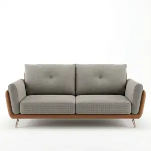 Sophisticated Lounge Style 2 Seater Sofa with Wide Slanted Seat for Relaxed Reclining Mode