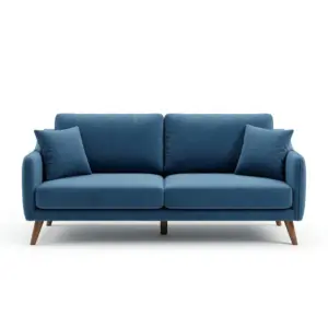 Stylish Cotton Tuxedo 2 Seater Sofa Couch for Contemporary Office and Home Decor