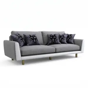 Plush Corduroy English Roll Arm 2 Seater Sofa Set for Cozy Drawing Room Seating