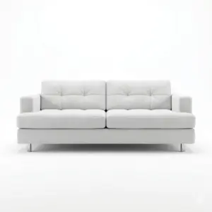 Sleek Nappa Leather Cushioned 2 Seater Sofa with Matte Finish Rust Proof Metal Legs