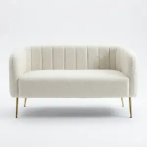 Blush Pink Luxury Velvet 2 Seater Sofa for Glamorous Bedroom and Dressing Room Spaces