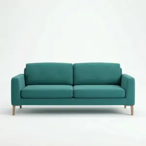 Modern Linen Mid Century 2 Seater Sofa Lounger for Compact Urban Home Spaces
