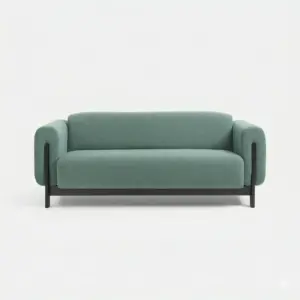 Matte Finish Leatherette 2 Seater Sofa Couch with Scratch Resistant Thick Material Shield