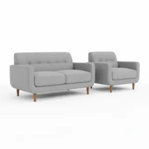 Beige Brown 2+1 Seater Sofa Set With Family Feel