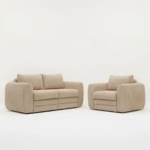 Cream Beige 2+1 Seater Sofa Set For Elegant Homes