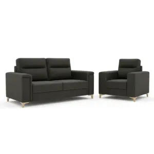 Warm Charcoal 2+1 Seater Sofa Set With Bold Look