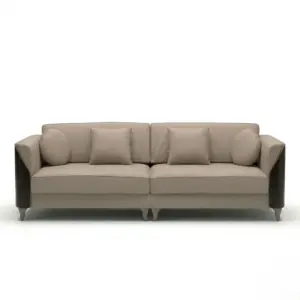 Taupe Beige 2+1 Seater Sofa Set With Wide Arms