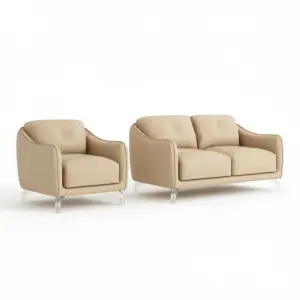 Soft Brown 2+1 Seater Sofa Set With Cosy Appeal