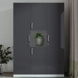 Matte Grey 3 Door Wardrobes for Premium Bedroom Style