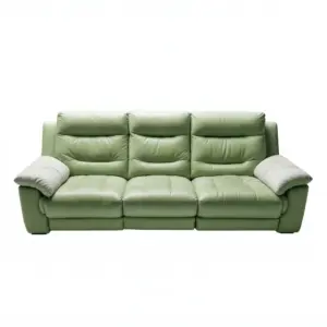 Light Green 3 Seater Sofa with Cushioned Armrests