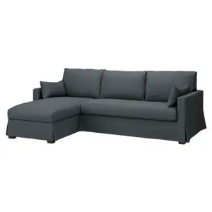 Dark Grey L Shape Sofa with Left Side Lounger