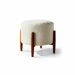 Ivory Boucle Wooden Leg Mudha