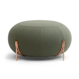 Olive Pebble Mudha - Designer Round Seater with Rose Gold Accents